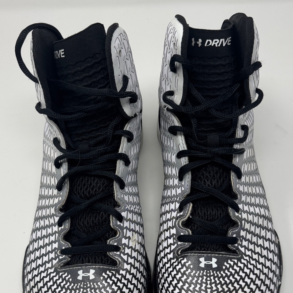 Under Armour Black and White ClutchFit Basketball Shoes - Picture 3 of 8